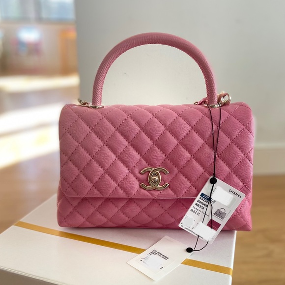 CHANEL Handbags - SOLD Chanel Coco Handle Bag in Pink